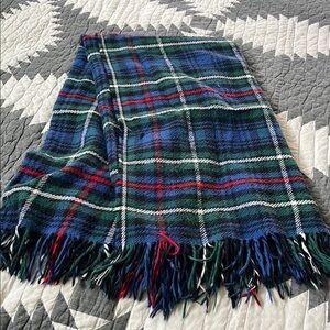 Plaid Fringe Throw Blanket
